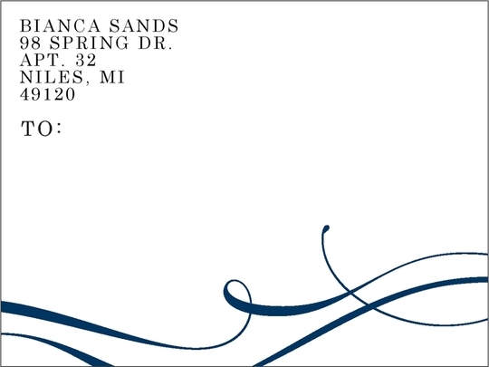 Elegant Flourish Shipping Labels